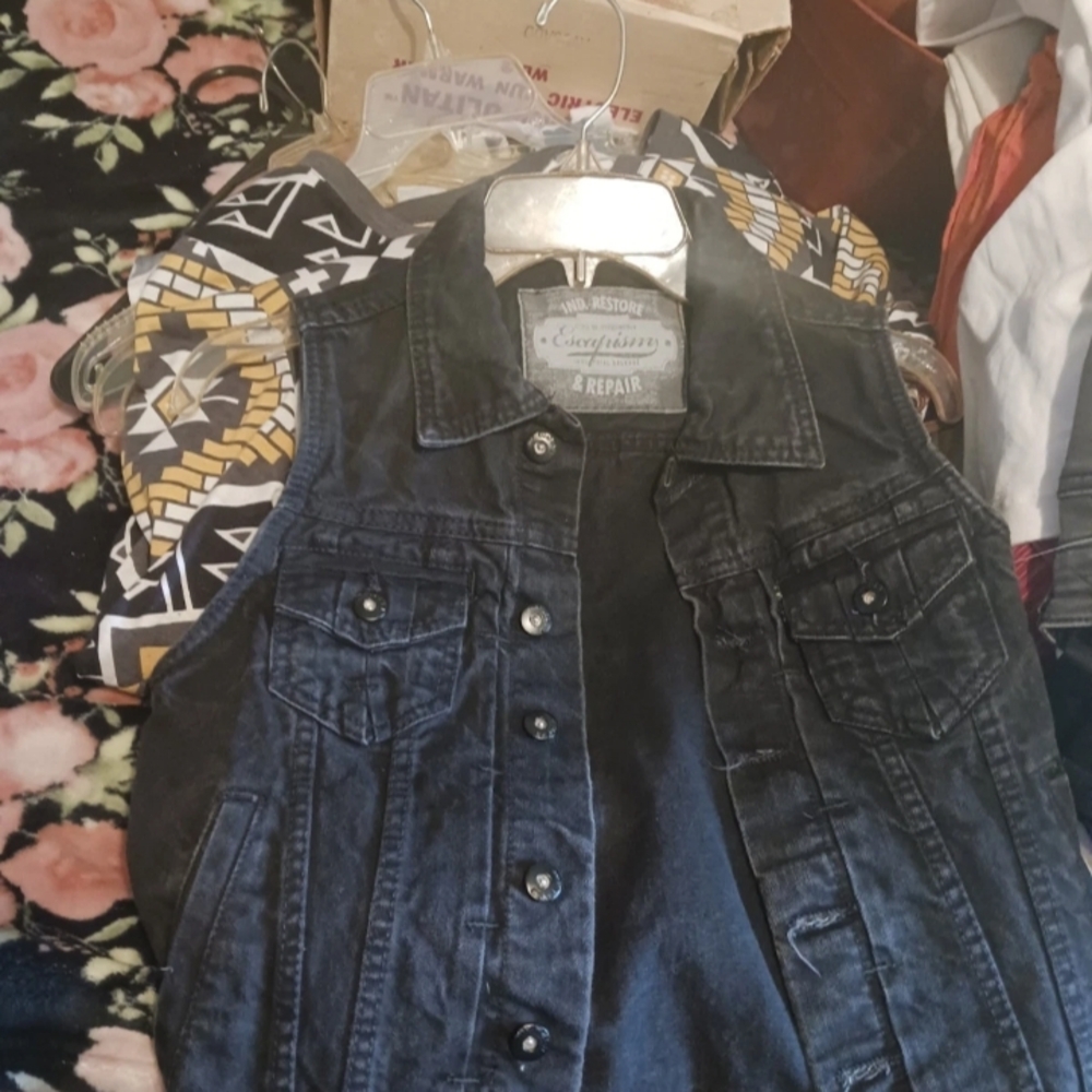 Black Denim Vest